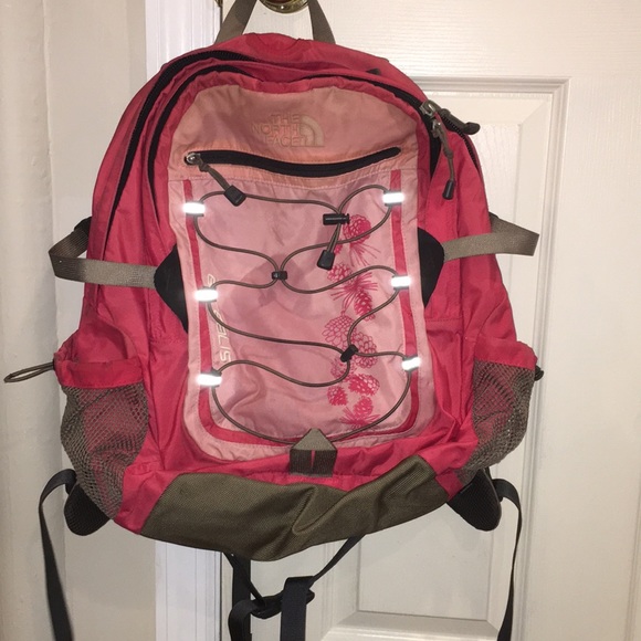 The North Face pink backpack